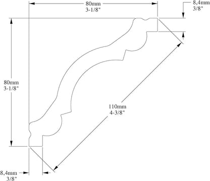 Orac Decor | High Impact Polystyrene Crown Moulding | Primed White | 4-3/8in Face x 78in Long (9 Pack)