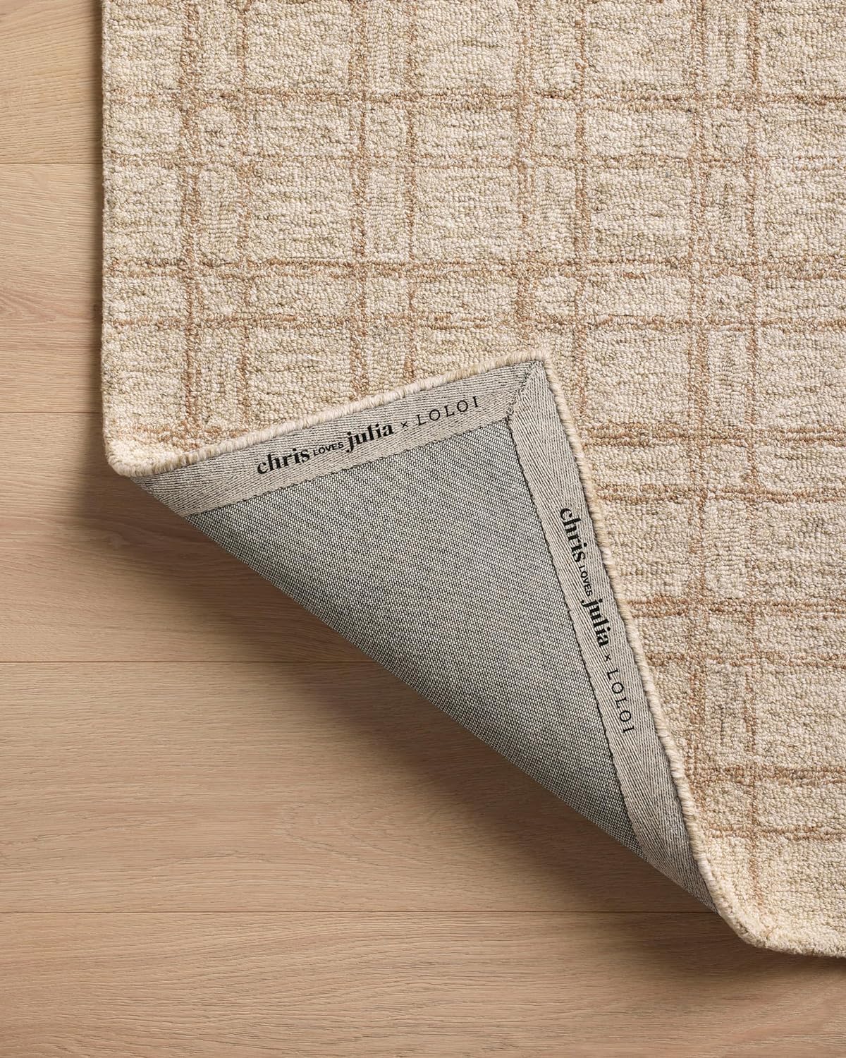 Loloi Chris Loves Julia Polly Collection POL-10 Khaki/Sand 8'-6" x 11'-6" Area Rug
