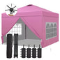 Ainfox 12x12 Pop Up Canopy Tent, 4 Walls, Pink