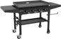 Blackstone 36 Inch Gas Griddle Cooking Station 4 Burner Flat Top Gas Grill Propane Fuelled Restaurant Grade Professional 36” Outdoor Griddle Station with Side Shelf (1554)