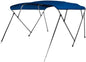 Waterproof Boat Bimini Top Cover-85-90" W 4 Bow Bimini Top Canvas Sun Shade Boat Canopy 1"Double Wall Alu Frame Tube,2 Straps 2 Rear Support Poles,Storage Boot-SLBT4RB859.5 (Royal Blue)