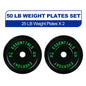 BalanceFrom 25 lb Olympic Bumper Plate Pair Black
