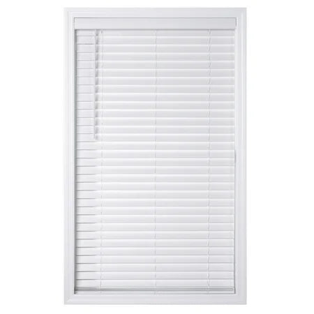 NEW Better Homes & Gardens 2 Cordless Faux Wood Horizontal Blinds, White, 58 W x 64 L