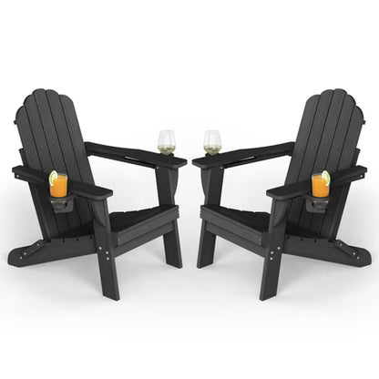 Folding Adirondack Chair (Set of 2) Black