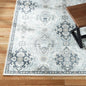 TOWN & COUNTRY EVERYDAY Rein Solid Diamond Everwash™ Washable Area Rug with Non-Slip Backing, Pet Friendly Rug, Grey, 6'6"x9'6"