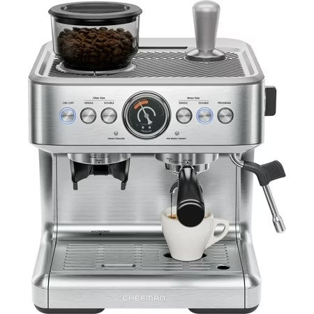 Chefman Crema Espresso Machine with Grinder
