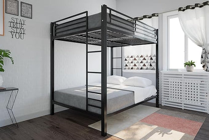 DHP Full Kids Metal Bunk Bed, Black