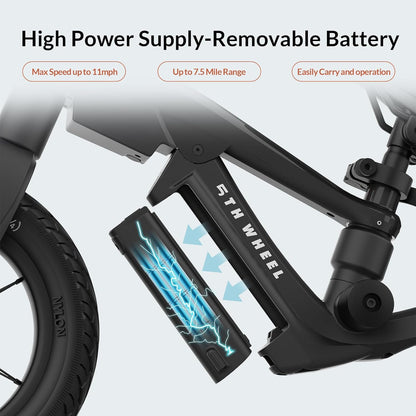 5TH WHEEL K8 Electric Bike for Kids, 250W Electric Balance Bike Ages 3-5 Years Old,