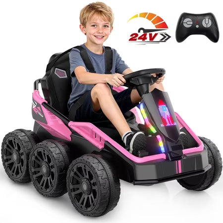 East Doll 24V Ride-On UTV, Remote, Pink