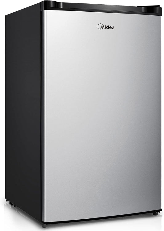 Midea WHS-121LB1 Mini fridge Small Refrigerator 3.3 Cubic Feet Black for Bedroom Office or Dorm with Adjustable Remove