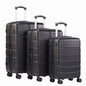 GIANNA 3-Piece Hardside Luggage, TSA Lock, Black