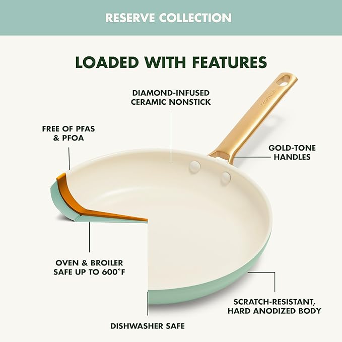 GreenPan Reserve Hard Anodized Healthy Ceramic Nonstick 10 Piece