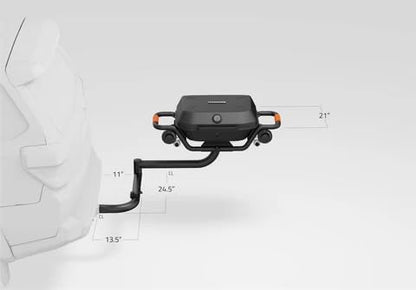 HitchFire Trailer Hitch Mounted Outdoor Portable Propane Grill (Forge 20 - Passenger Side Swing