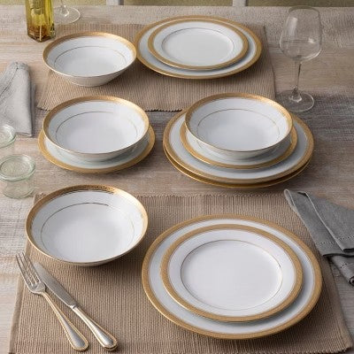 Noritake Crestwood Gold 12-Pc Set for 4