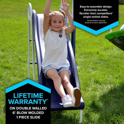 Sportspower Rosemead Metal Swing and Slide Set
