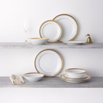 Noritake Crestwood Gold 12-Pc Set for 4