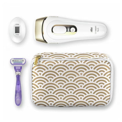 Braun Silk·expert Pro 5 PL5137 IPL, At-Home Hair Removal System, White&Gold