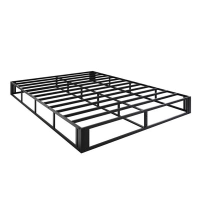 Home Design Warren Queen 8" Metal Box Spring, Black/Warm Gray