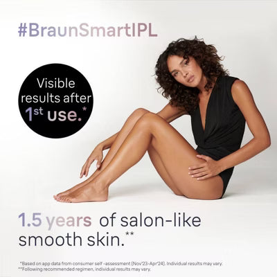 Braun Skin i-Expert PL7243 IPL Device Laser Hair Removal Kit with 3 Smart Heads and Soft Vanity Case