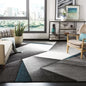 Hollywood HLW714 Power Loomed Rug - Grey/Teal 9*12