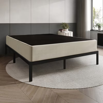 Home Design Warren Queen 8" Metal Box Spring, Black/Warm Gray