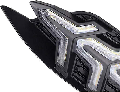 Daytime Running Lights Compatible with Honda Civic 10th 2016-2018 Sedan, LED DRL Assembly Driving Lamp Kit with Turn Signal Lights