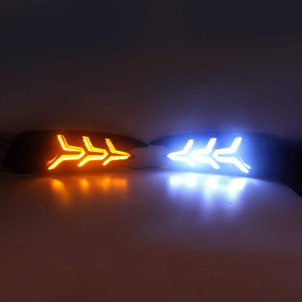 Daytime Running Lights Compatible with Honda Civic 10th 2016-2018 Sedan, LED DRL Assembly Driving Lamp Kit with Turn Signal Lights