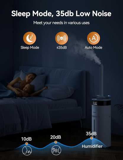 VAGKRI Humidifiers for Large Room, 18L Ultrasonic Cool Mist Humidifier