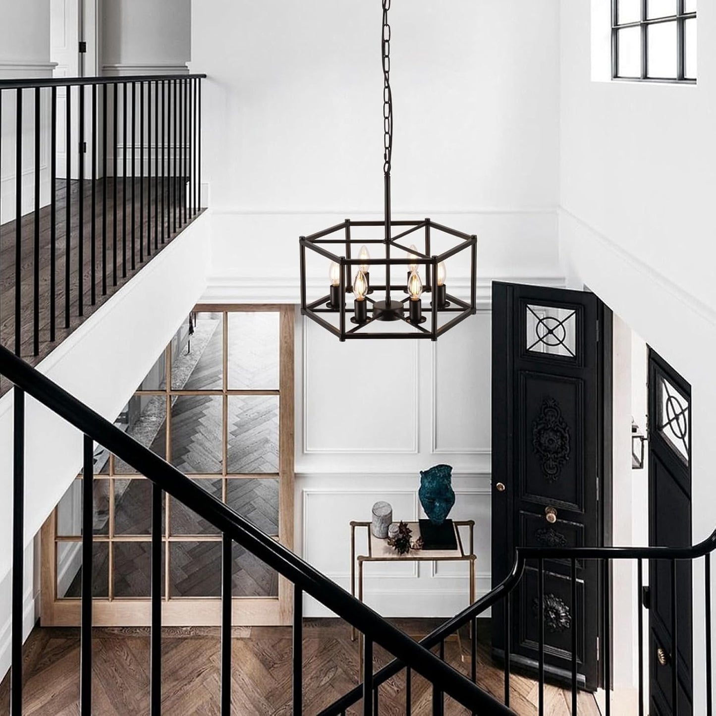 Black Chandeliers for Dining Room 6-Light