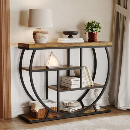 4-Tier Narrow Entryway Table with Shelves