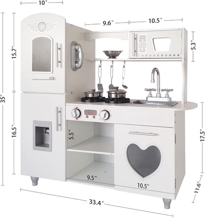 TaoHFE LED Upgrade Kitchen Set for Kids Wooden Play Kitchen