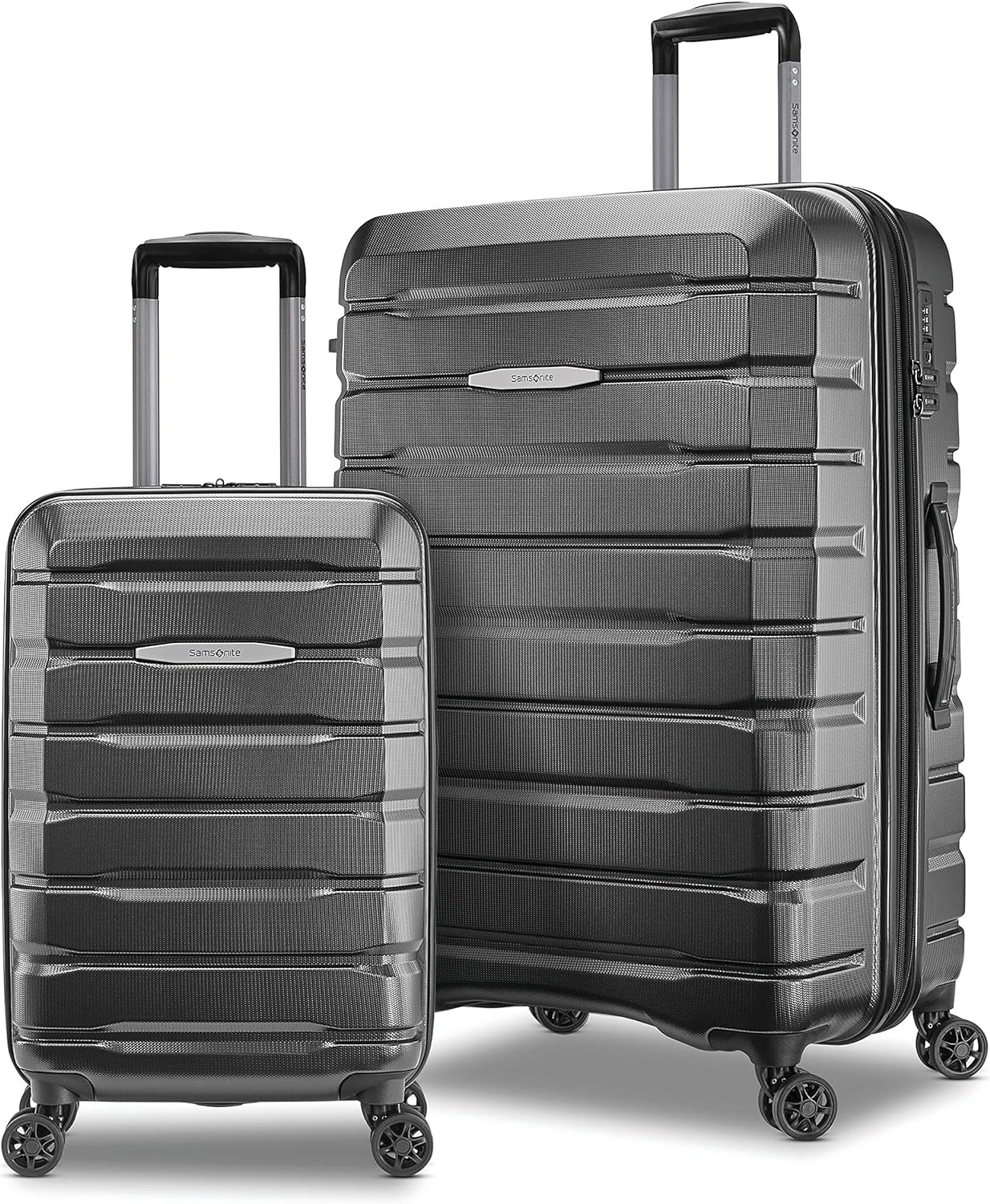 Samsonite Tech 2.0 Hardside Expandable Luggage with Spinner Wheels, Dark Grey, 2-Piece Set (21/27)