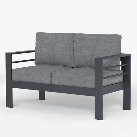 LayinSun Aluminum Outdoor Loveseat, 2-Seater
