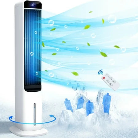 LifePlus Evaporative Air Cooler Tower Fan Portable Air Conditioners Indoor 3-in-1 Humidifier 41.5