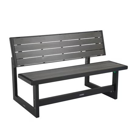 Lifetime Outdoor Convertible Bench, Harbor Gray