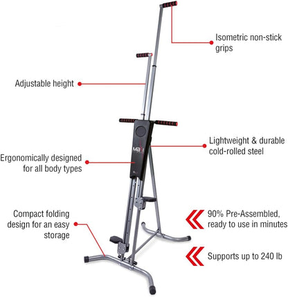 MaxiClimber 2.0 Vertical Climber ERS (Elastic Resistance System) - Easy to Assemble