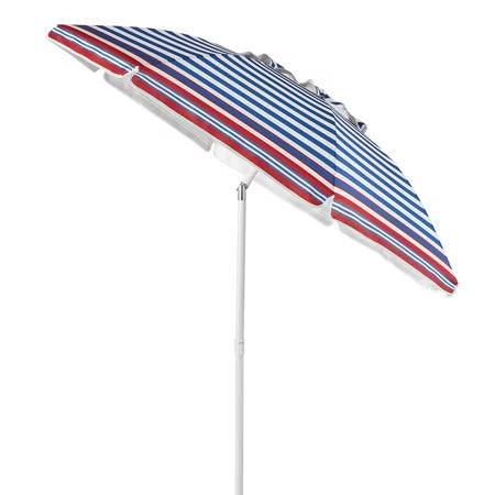 Mainstays 6.5' Red-Blue-White Stripe Umbrella