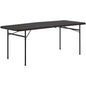 Mainstays 6 ft Bi-Fold Plastic Table, Black
