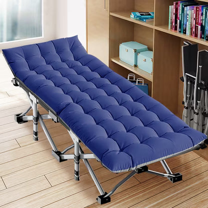NAIZEA Folding Bed Cot with 2-Sided Mattress, 75"