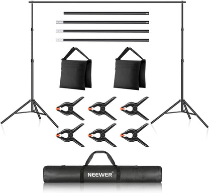 Neewer Photo Studio Backdrop Support System, 10ft/3m Wide 6.6ft/2m