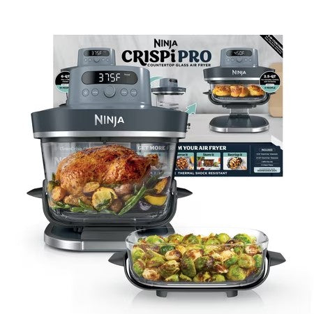 Ninja Crispi Pro Glass Air Fryer 6-Qt & 2.5-Qt