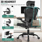 Office Chair, Ergonomic Office Chair with 3D Lumbar Support 3D Headrest