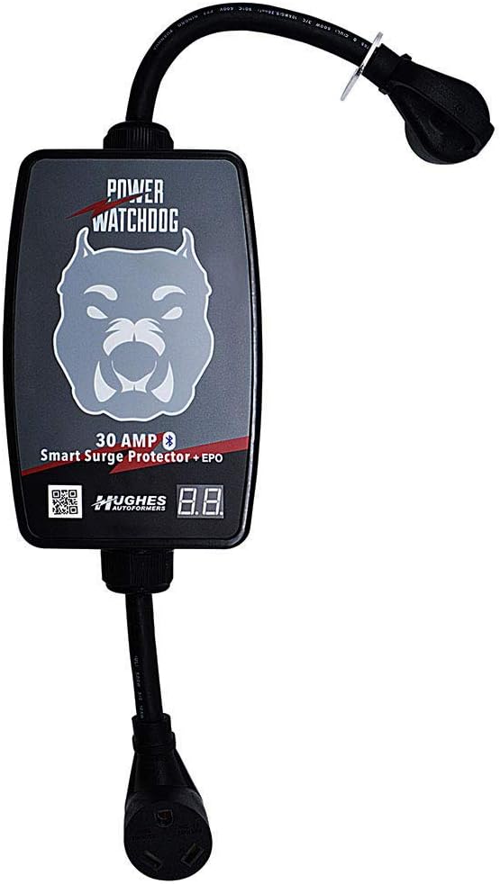Power Watchdog PWD30EPO, Bluetooth Surge Protector with Auto Shutoff, 30 Amp, Portable
