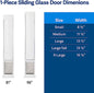 PetSafe 1-Piece Sliding Glass Pet Door for Dogs & Cats- Adjustable Height 75 7/8' to 80 11/16'-Medium, White, No-Cut DIY Install Aluminum Patio Panel Insert,Great for Renters or Seasonal Installation