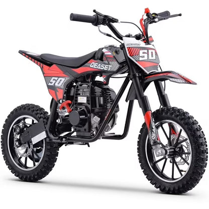 QEASET 39.4cc Gas Mini Dirt Bike, Red