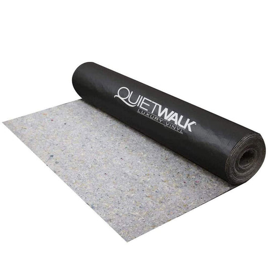 uietWalk LV Luxury Vinyl, Laminate, or Wood Underlayment (Float, Glue, or Nail) w/Vapor Barrier- Sound Reduction, Compression Resistant, Moisture Protection 6'x60’ Roll (Covers 360 sf) QW360LV