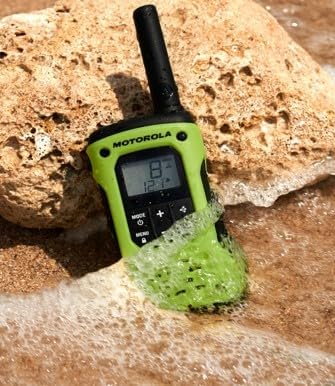 Motorola Solutions Talkabout T600 H2O Rechargeable Two-Way Radios, 2 Pack, - Green/Black