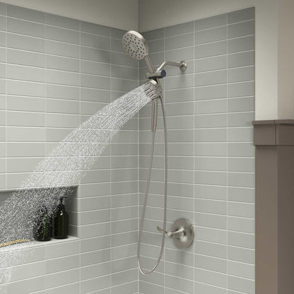 Kohler Prone 3-in-1 Multifunction Shower Head with PowerSweep Combo Shower Kit, PowerSweep Spray, Magnetic Handshower Dock (Brushed Nickel)