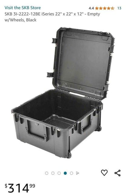 SKB 3I-2222-12BE iSeries 22" x 22" x 12" - Empty w/Wheels, Black