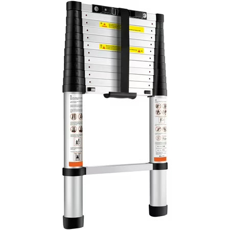VEVOR 12.5FT Telescoping Ladder, 375lbs, Aluminum